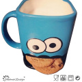 Taza de galleta de 14 onzas con diseño de cara